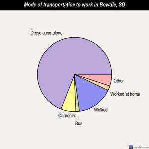Bowdle mode of transportation to work chart