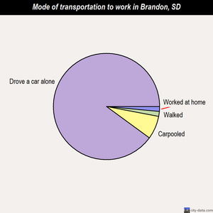 Brandon mode of transportation to work chart