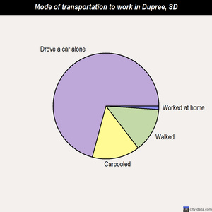 Dupree mode of transportation to work chart