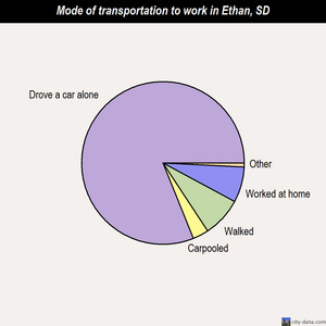 Ethan mode of transportation to work chart