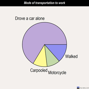 Manderson-White Horse Creek mode of transportation to work chart