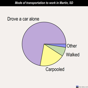 Martin mode of transportation to work chart