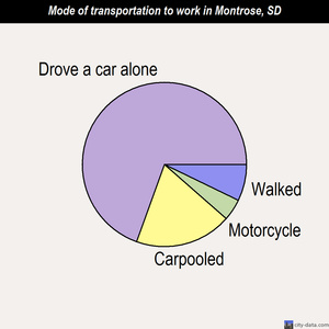 Montrose mode of transportation to work chart