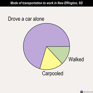 New Effington mode of transportation to work chart