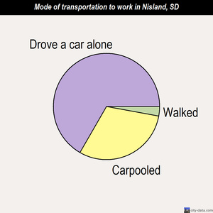 Nisland mode of transportation to work chart
