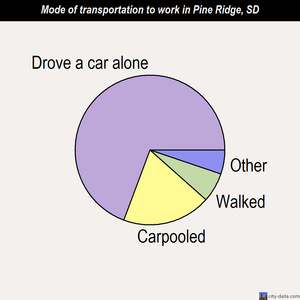 Pine Ridge mode of transportation to work chart