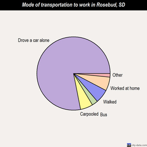 Rosebud mode of transportation to work chart