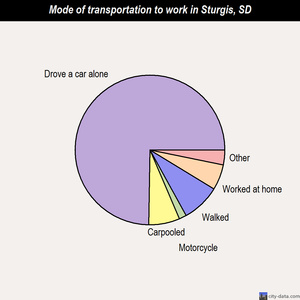 Sturgis mode of transportation to work chart
