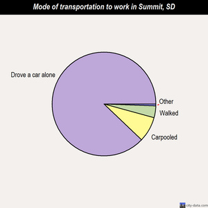 Summit mode of transportation to work chart