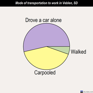 Veblen mode of transportation to work chart