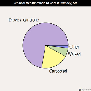 Waubay mode of transportation to work chart