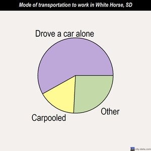 White Horse mode of transportation to work chart