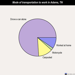 Adams mode of transportation to work chart