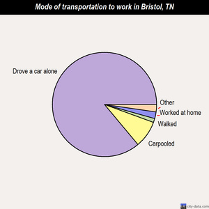 Bristol mode of transportation to work chart