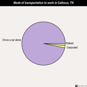 Calhoun mode of transportation to work chart