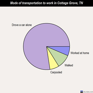 Cottage Grove mode of transportation to work chart
