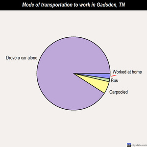 Gadsden mode of transportation to work chart