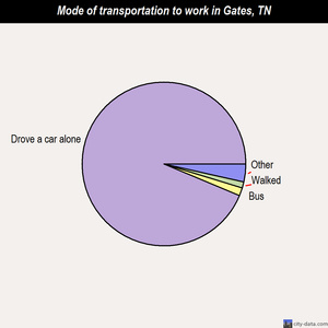 Gates mode of transportation to work chart