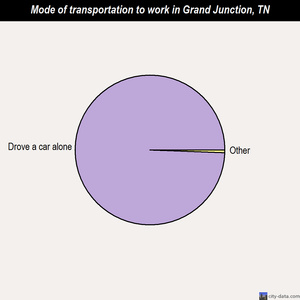 Grand Junction mode of transportation to work chart