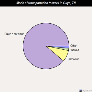 Guys mode of transportation to work chart