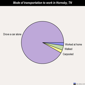 Hornsby mode of transportation to work chart