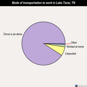 Lake Tansi mode of transportation to work chart