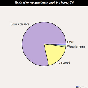 Liberty mode of transportation to work chart