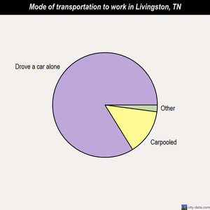 Livingston mode of transportation to work chart