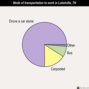 Lobelville mode of transportation to work chart
