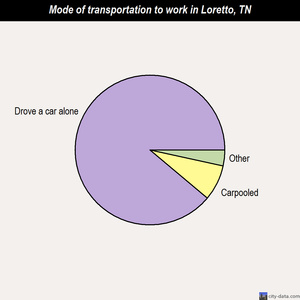 Loretto mode of transportation to work chart