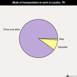 Loudon mode of transportation to work chart