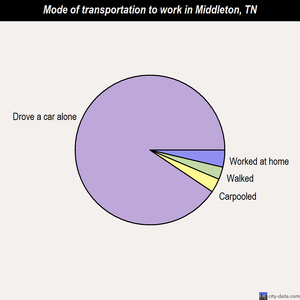 Middleton mode of transportation to work chart