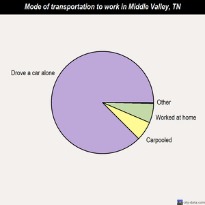 Middle Valley mode of transportation to work chart