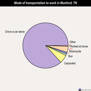 Munford mode of transportation to work chart