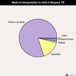 Newport mode of transportation to work chart