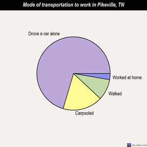 Pikeville mode of transportation to work chart