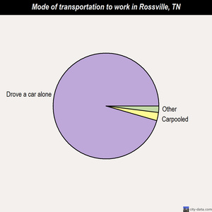 Rossville mode of transportation to work chart