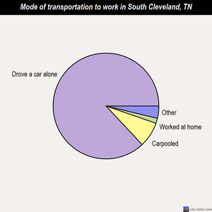 South Cleveland mode of transportation to work chart