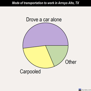 Arroyo Alto mode of transportation to work chart