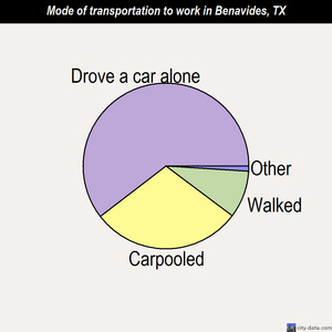 Benavides mode of transportation to work chart