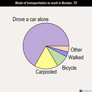 Booker mode of transportation to work chart