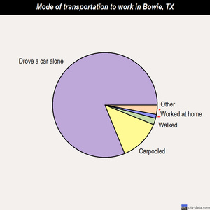 Bowie mode of transportation to work chart