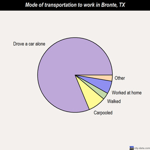 Bronte mode of transportation to work chart