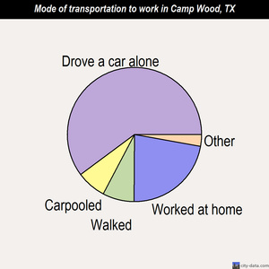 Camp Wood mode of transportation to work chart