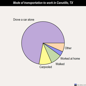 Canutillo mode of transportation to work chart