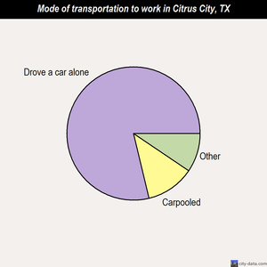Citrus City mode of transportation to work chart