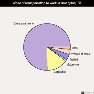 Crosbyton mode of transportation to work chart