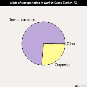 Cross Timber mode of transportation to work chart