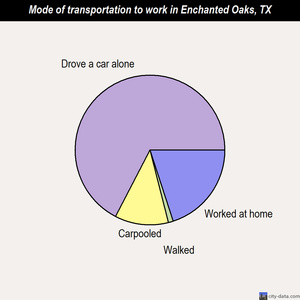 Enchanted Oaks mode of transportation to work chart