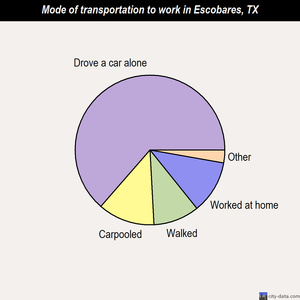Escobares mode of transportation to work chart